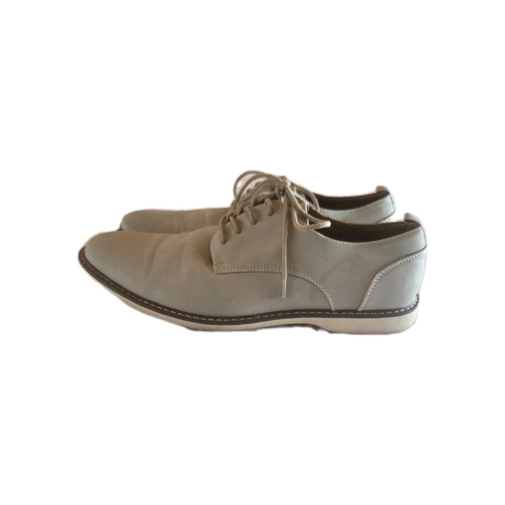 Goodfellow & Co Shoes Mens 11 Dress Oxford Lace Up Beige Faux Leather Lace Up